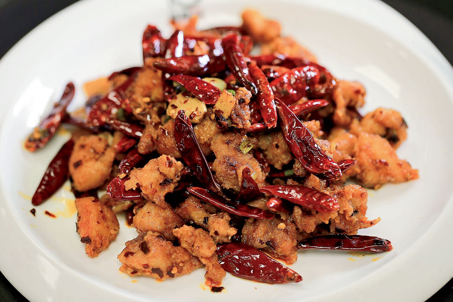 lao sze chuan signature dishes Chefs Special Dry Chili Chicken 香辣仔鸡
Peking Pork Pot Stickers 6Pc 北平锅贴
Crab Rangoon 4Pc 蟹角